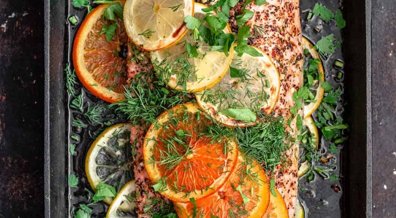 Citrus Cured Pan Seared Salmon